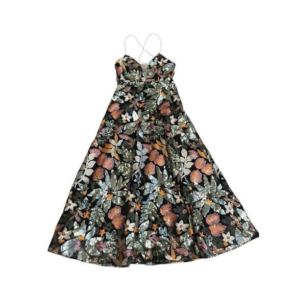 Alamour The Label Odette Gown Dress Floral Embroidered Formal Sequin Small S - Picture 4 of 15